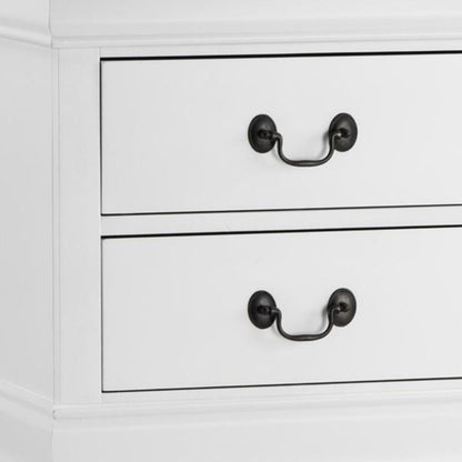 Wooden Night Stand With 2 Spacious Drawers White - View 5