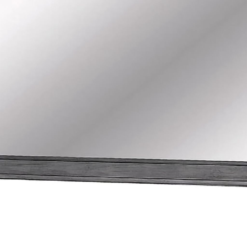 Mirror with Wooden Frame with Molded Trim, Gray - View 4
