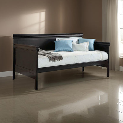 Sturdy Wooden Daybed, Black - View 7