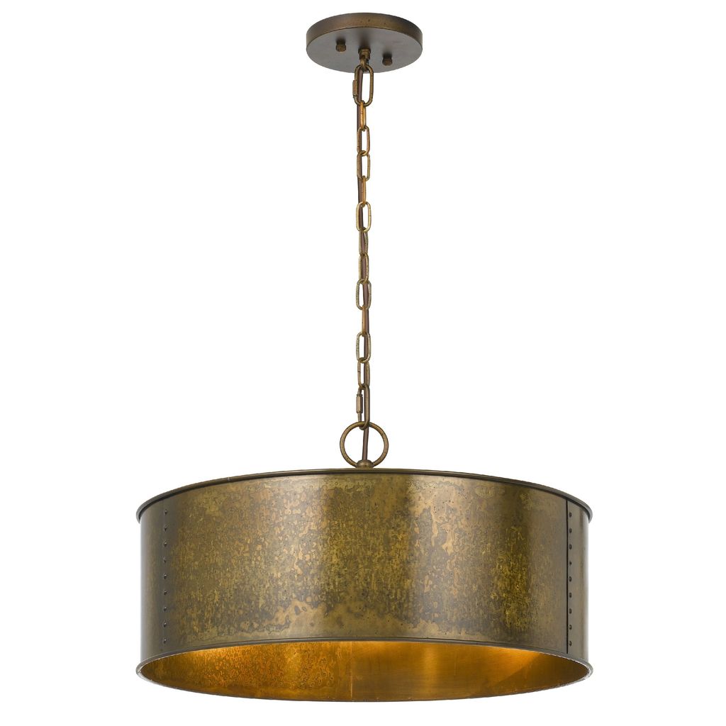 60 X 3 Watt Round Metal Frame Chandelier with 6 Foot Chain, Distressed Gold - View 3