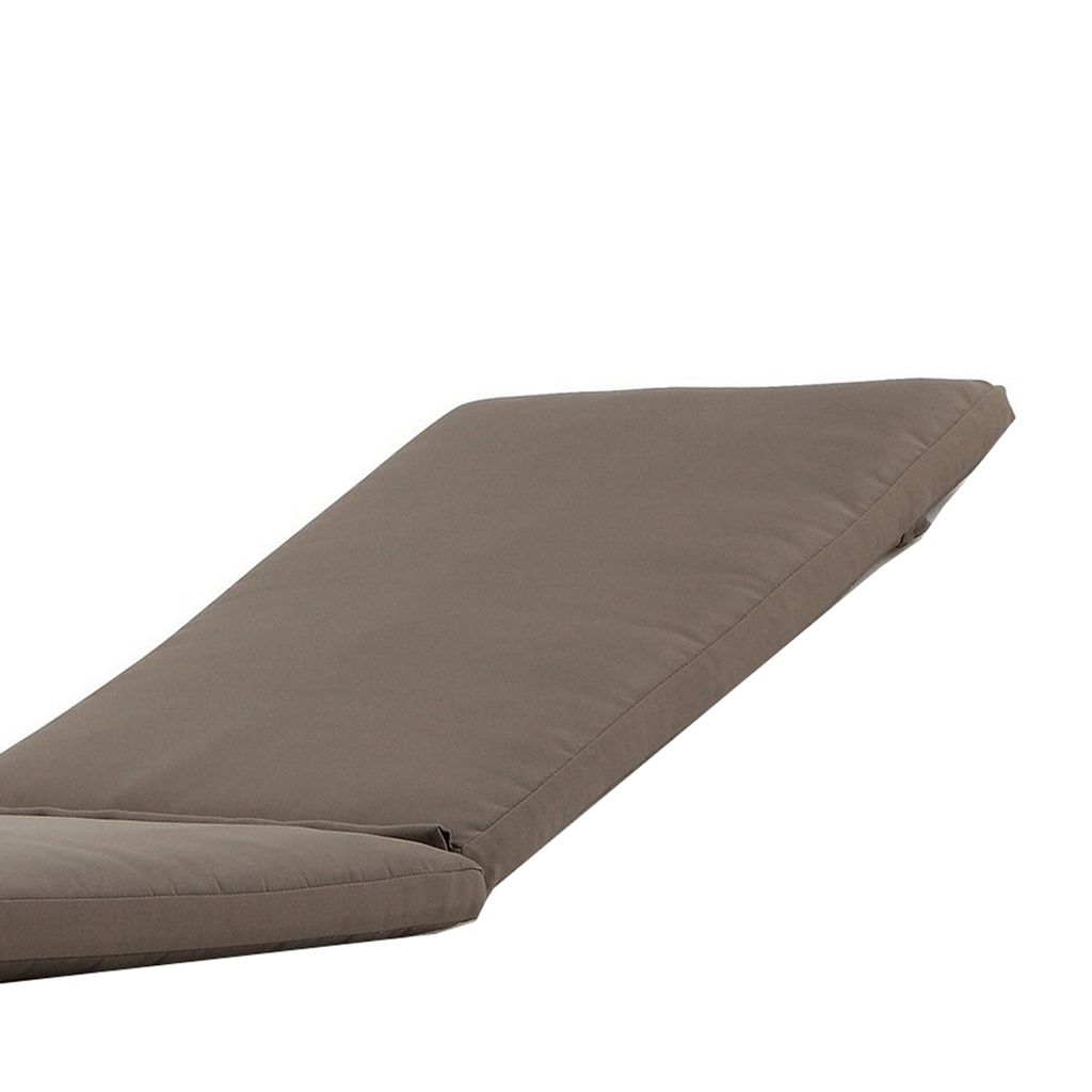 76 x 25 Outdoor Lounger Cushion, 2 Inch Thick Padding, Modern Gray Fabric - View 3