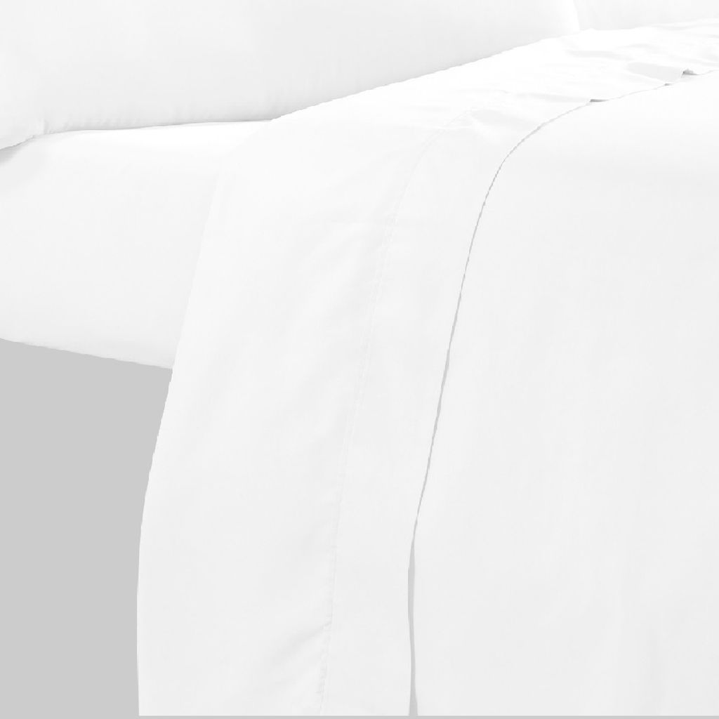 Minka 4 Piece Twin Bed Sheet Set, Soft Antimicrobial Microfiber, White - View 4