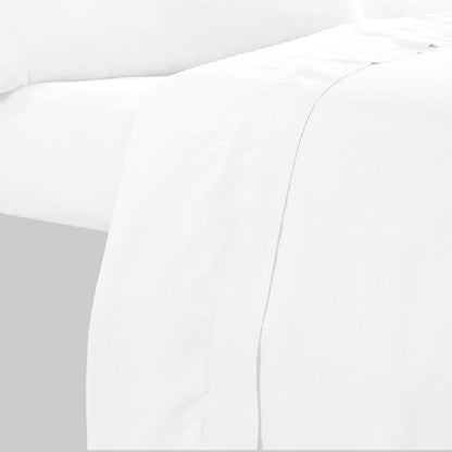 Minka 4 Piece Twin Bed Sheet Set, Soft Antimicrobial Microfiber, White - View 4