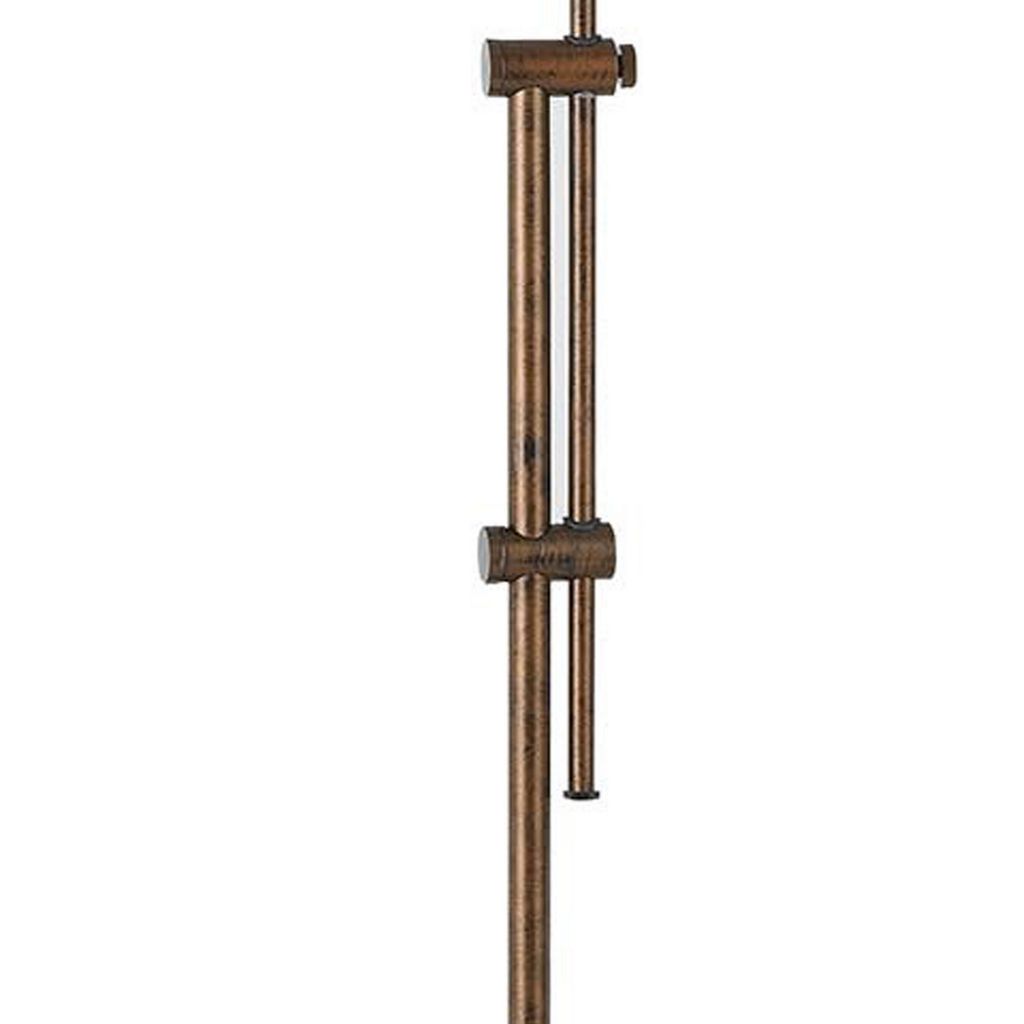 Adjustable Height Metal Pharmacy Lamp with Pull Chain Switch, Bronze - View 3
