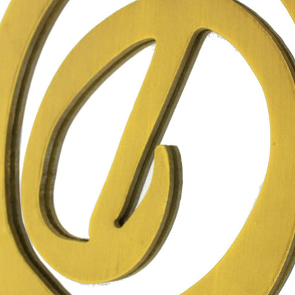 Set of 2 Wooden Oval Frame Wall Monogram with D Letter, Yellow - View 3