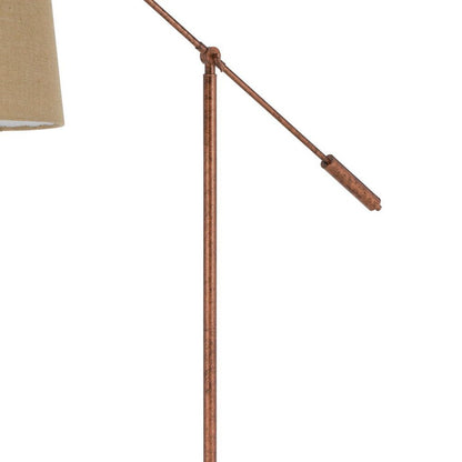 68 Inch Adjustable Arc Arm Metal Floor Lamp, Rustic Bronze - View 4