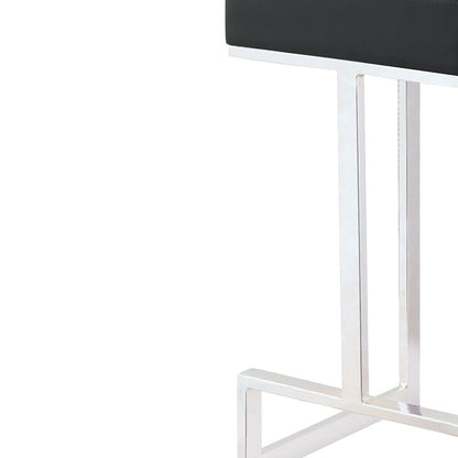 Metal Counter Height Stool, Black - View 4