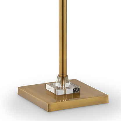 Floor Lamp with Crystal Orb and Metal Stalk Support, Gold - View 3