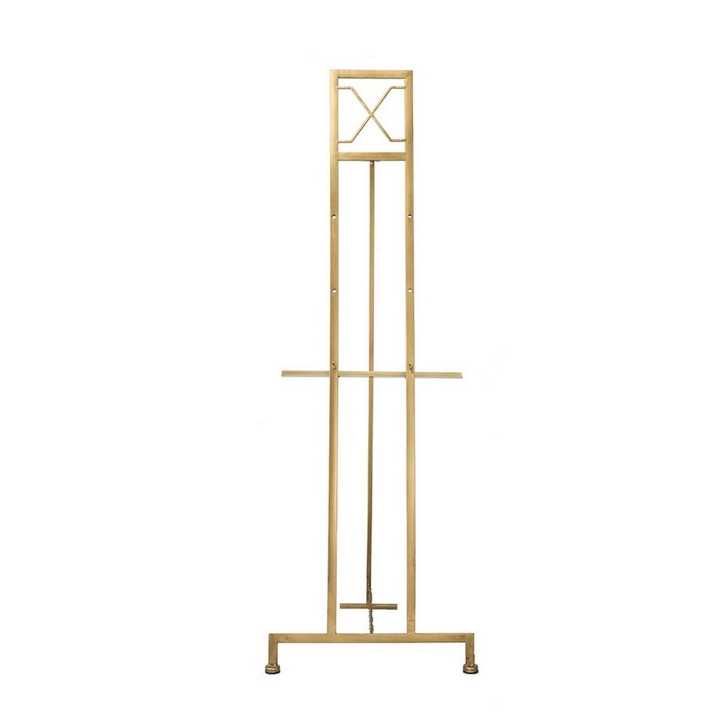 57 Inch Easel Stand, Gold Iron Frame, Free Standing for an Artists Touch - View 2