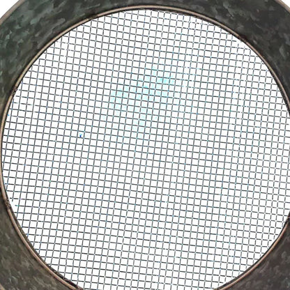 Round Galvanized Steel Compost Sifter with Wire Mesh Design Base, Antique Silver - View 7