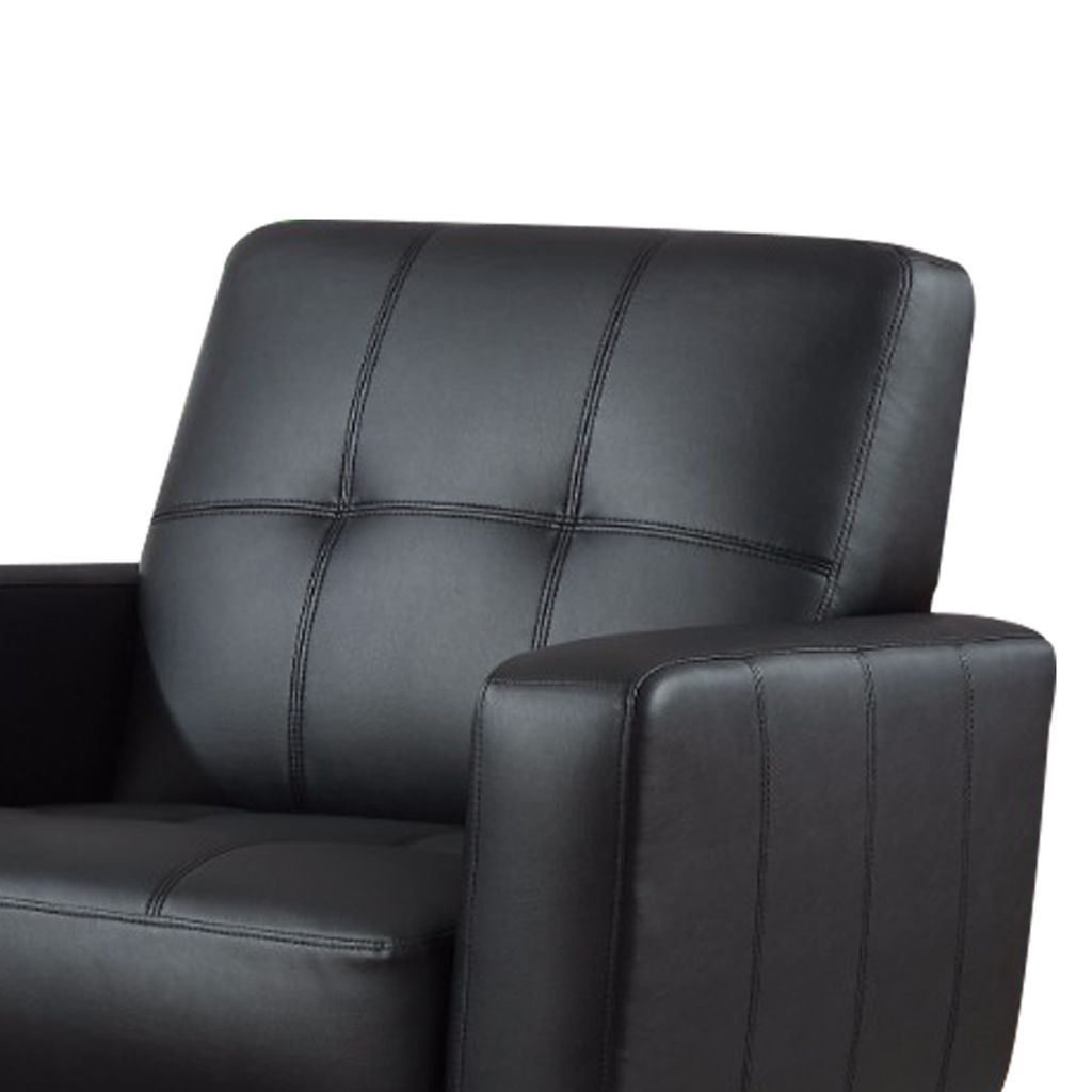High toned Accent Chair, Black - View 2