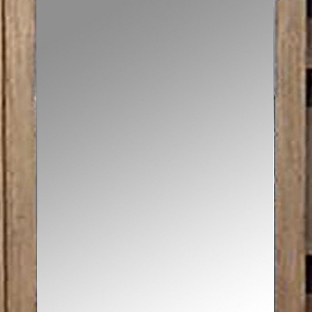 5 MM Beveled Cabinet Mirror with Storage, Brown - View 4