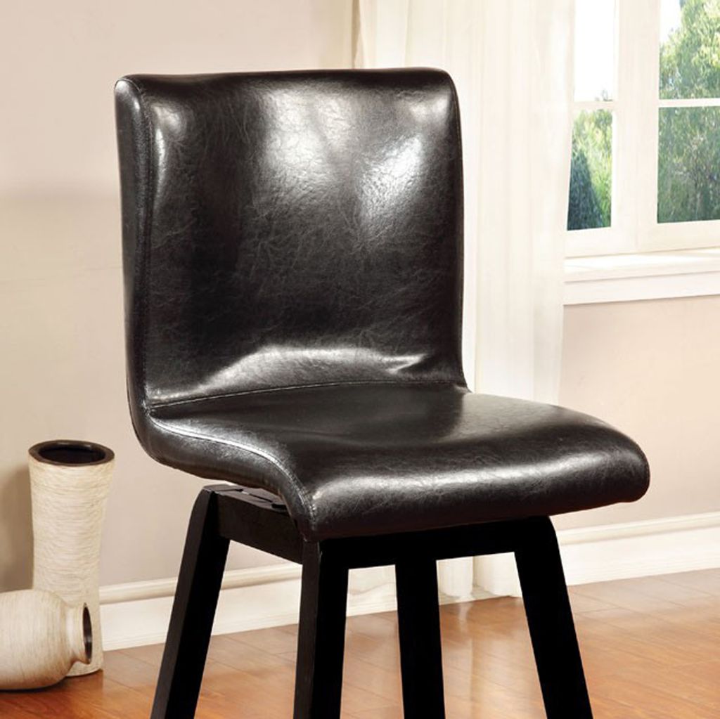 Hurley Counter Height Chair, Black Finish, Set of 2 - View 3