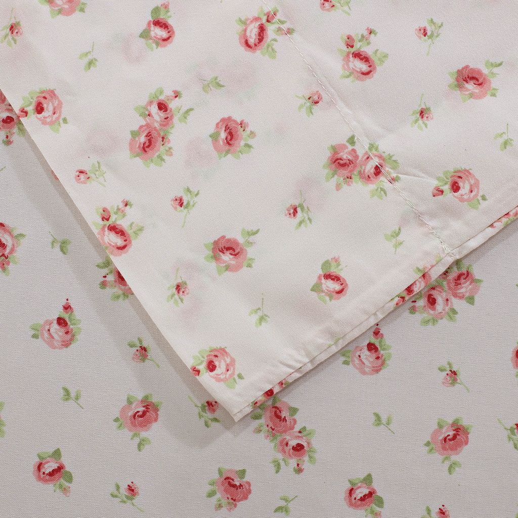 Melun 4 Piece Full Size Sheet Set with Rose Sketch The Urban Port, Pink and White - View 3