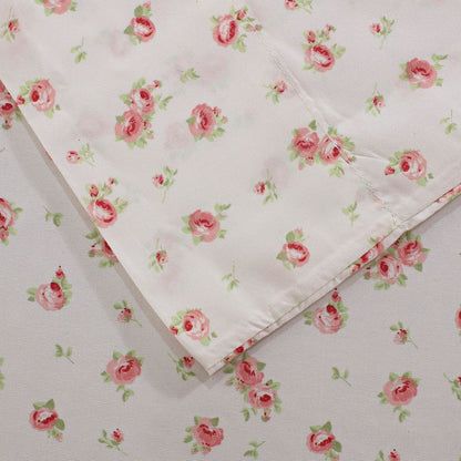 Melun 4 Piece Full Size Sheet Set with Rose Sketch The Urban Port, Pink and White - View 3