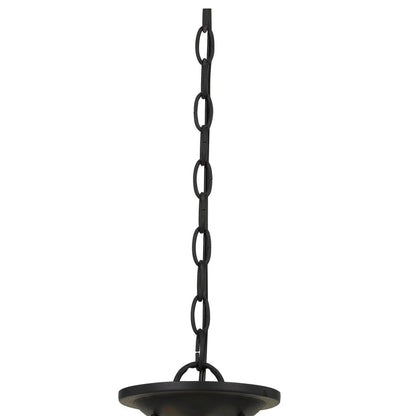 60 X 3 Watt Metal Frame Pendant with Hardwired Switch, Textured Gray - View 2