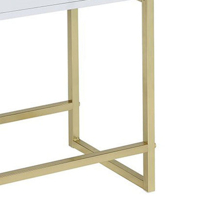 Astonishing Side Table, White & Gold - View 3
