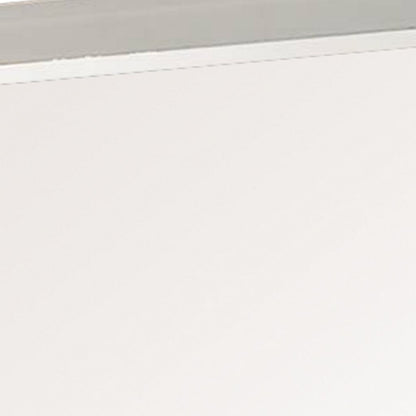 Modern Mirror with Rectangular Frame an Molded Details, White - View 3