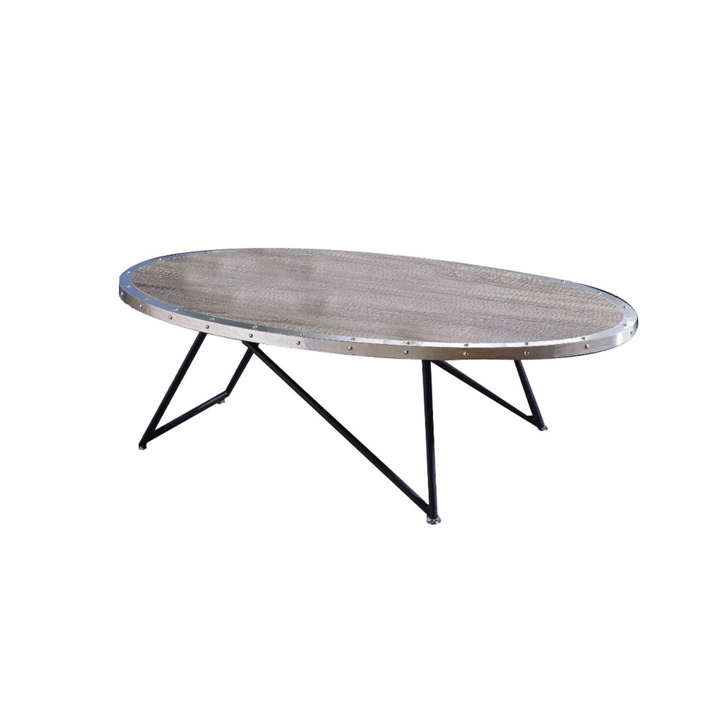 Vintage Coffee Table, Weathered Gray Oak