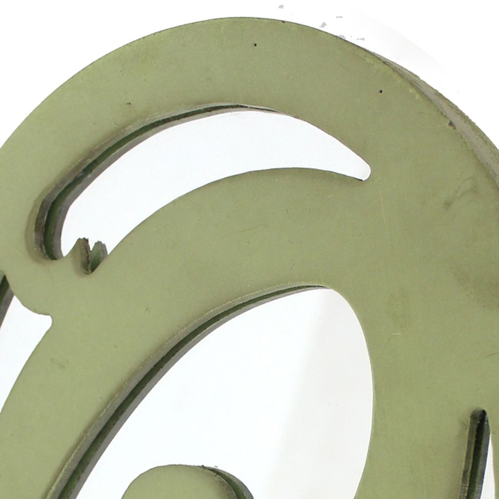 Set of 2 Wooden Oval Frame Wall Monogram with C Letter, Green - View 2
