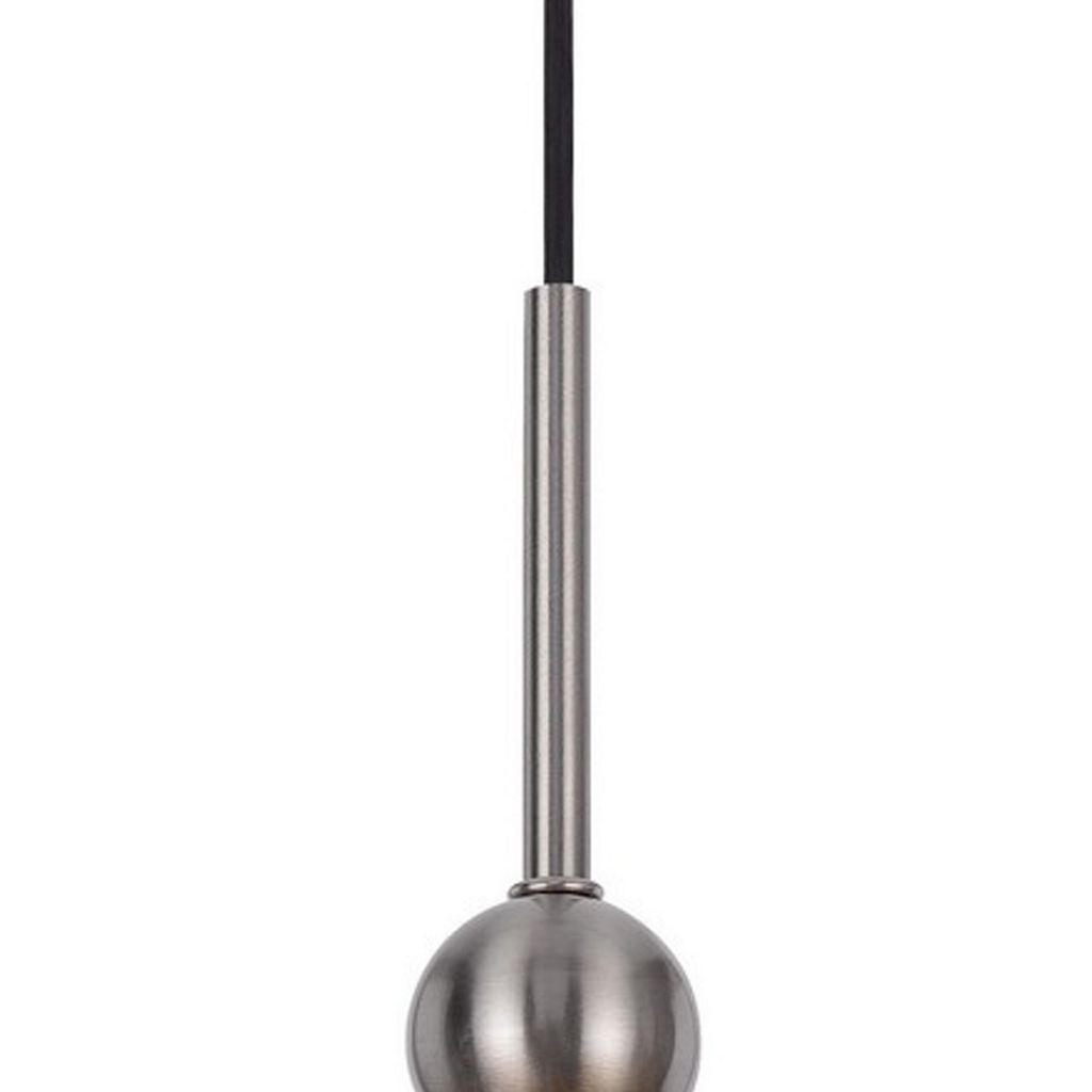 8 Inch Dia. Pendant Ceiling Light Fixture, Rope Woven Shade, Brown, Chrome - View 2