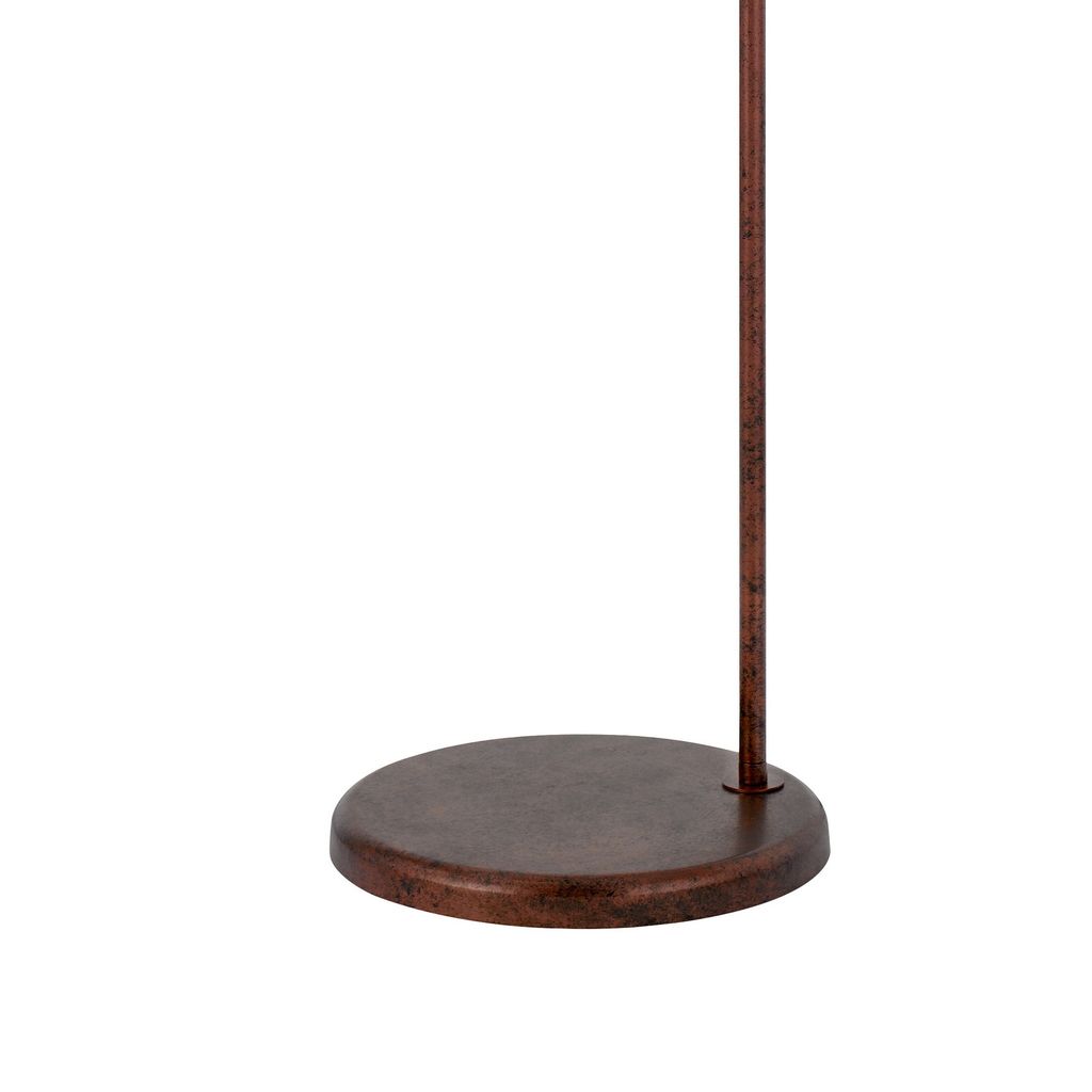 Cyan 65 Inch Modern Adjustable Arc Floor Lamp, Amber Mica Shade, Rust Metal - View 4