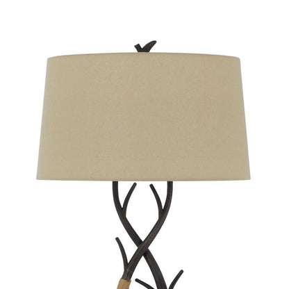 60 Inch Metal Tree Branch Base Floor Lamp, Dimmer, Black - View 3