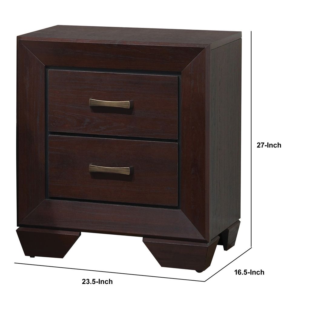 Chic Side Nightstand, Dark Cocoa Brown - View 6