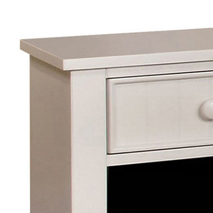 Omnus Wood Night Stand, White Finish - View 3
