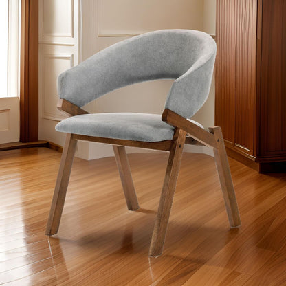 Talulah Gray Fabric and Walnut Veneer Dining Side Chairs - Set of 2 - View 7