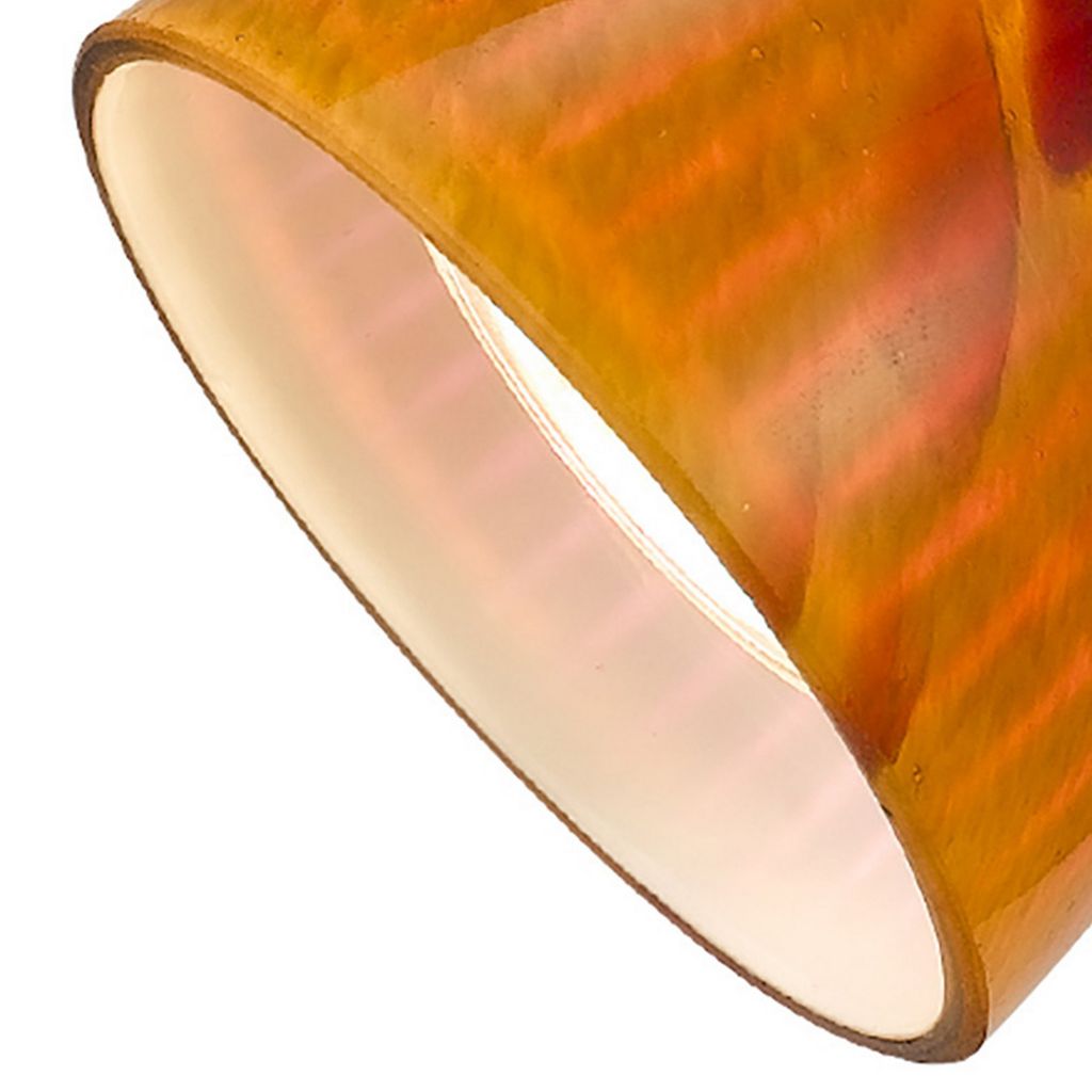 Hand Blown Glass Shade Track Light Fixture with Metal Frame, Dark Bronze - View 4