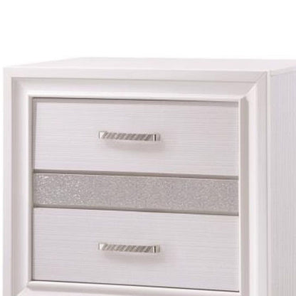 Wooden Nightstand with Hidden Jewelry Tray, White - View 3