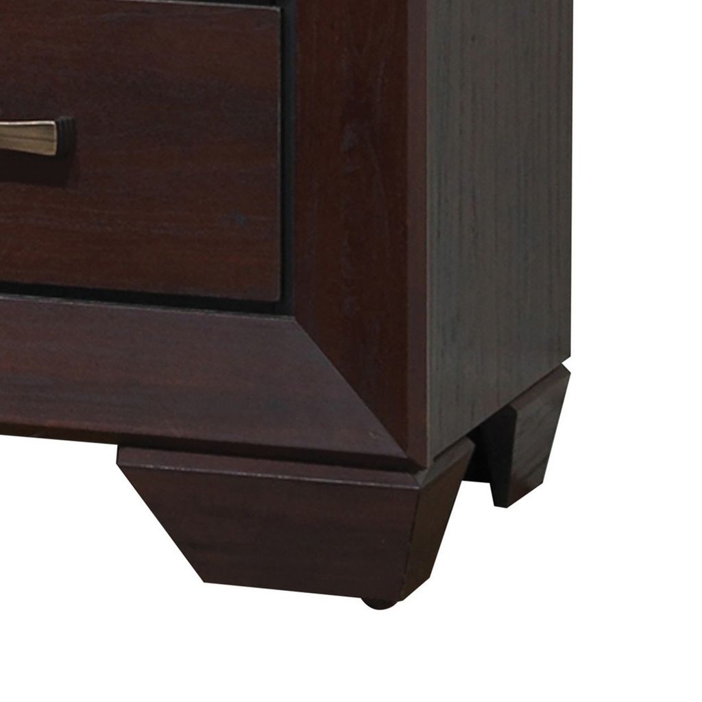 Chic Side Nightstand, Dark Cocoa Brown - View 4