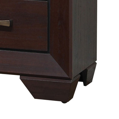 Chic Side Nightstand, Dark Cocoa Brown - View 4