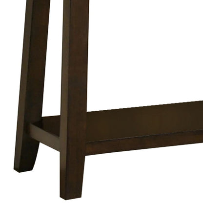 Wooden Console Table with One Open Shelf, Brown - View 3