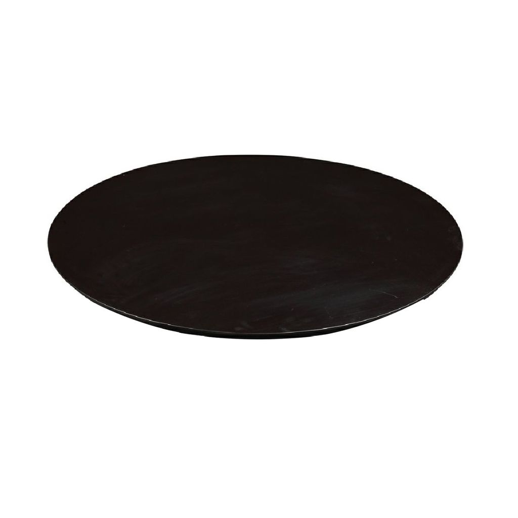 Round Metal Frame Side Table with Tubular Legs, Dark Brown - View 4