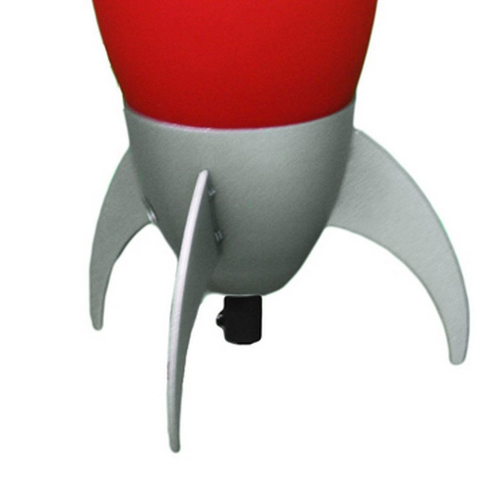 Kid Table Lamp with Rocket Design Silhouette, Red - View 5