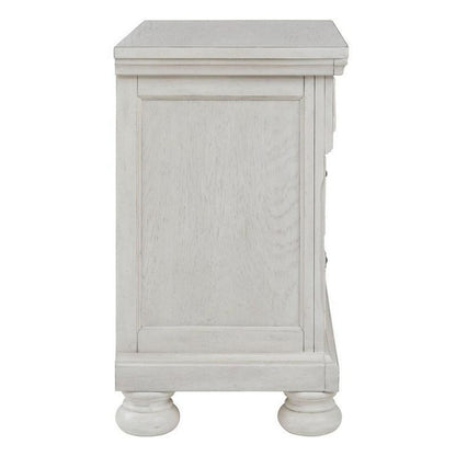 Julia 30 Inch Casual Nightstand, Wood, 2 Drawers, Pull Out Tray, White - View 4