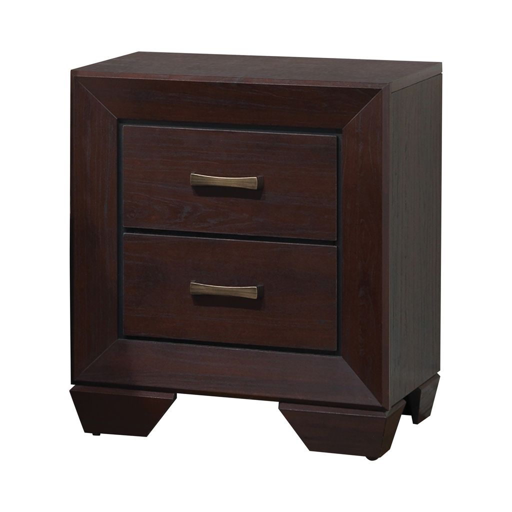Chic Side Nightstand, Dark Cocoa Brown