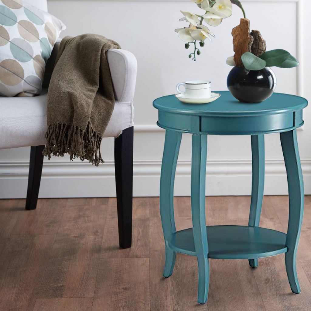 Affiable Side Table, Teal Blue - View 7