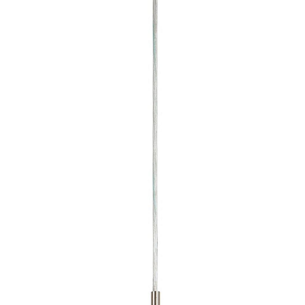 Metal Pendant Lighting with Fabric Circular Drum Shade, Off White - View 2