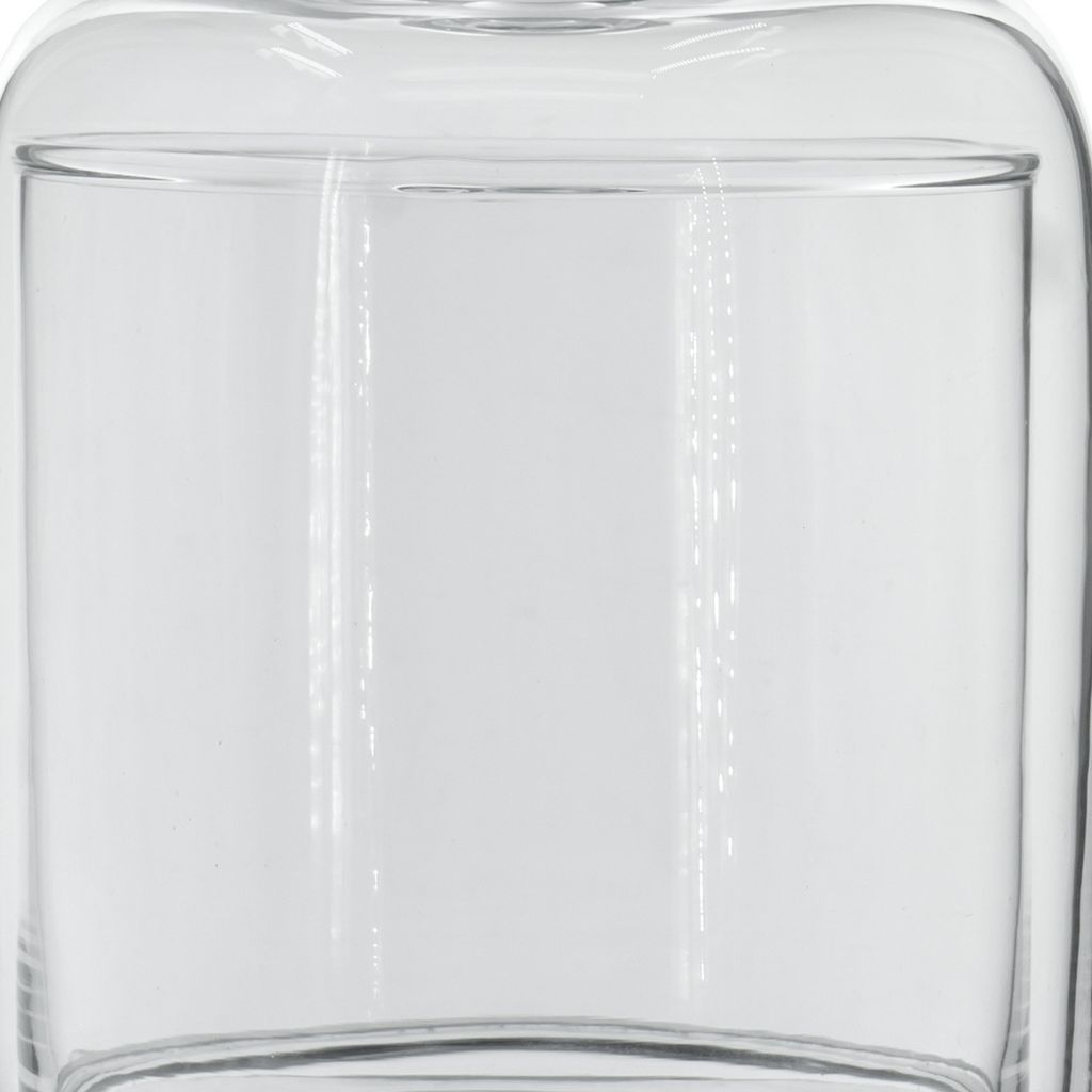 Set of 2 Large Glass Serving Platters with Dome and Finial Handle, Clear - View 2