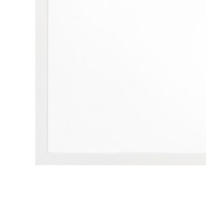 40 Inch Wall Mirror, Sleek Square Wood Frame, White - View 5
