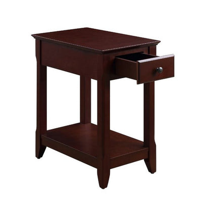 Accent Table with 1 Drawer and Bottom Shelf, Brown - View 4