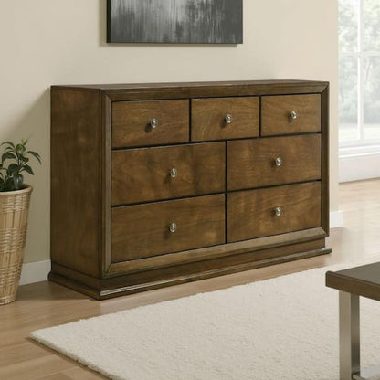 Rouk 24 Inch 2 Drawer Nightstand, Transitional, Walnut Brown Solid Wood